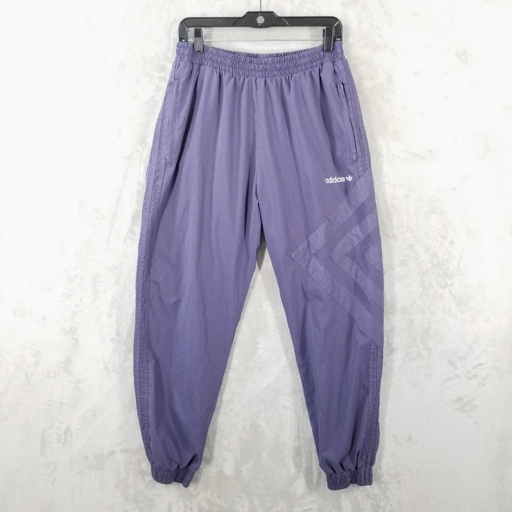 Vintage Adidas Pastel Breezy Track Pants Men L Purple Nylon Windbreaker Trefoil